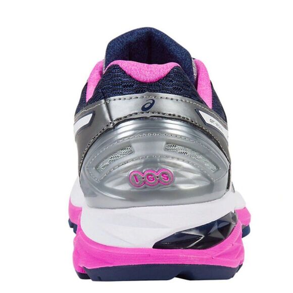 RARE Asics GEL GT 2000 5 Size 9.5 US 41.5 EUR Grey Indigo Blue Pink Medium - Picture 4 of 11